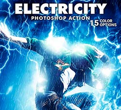 极品PS动作－雷雨交加(含高清视频教程)：Electricity Photoshop Action